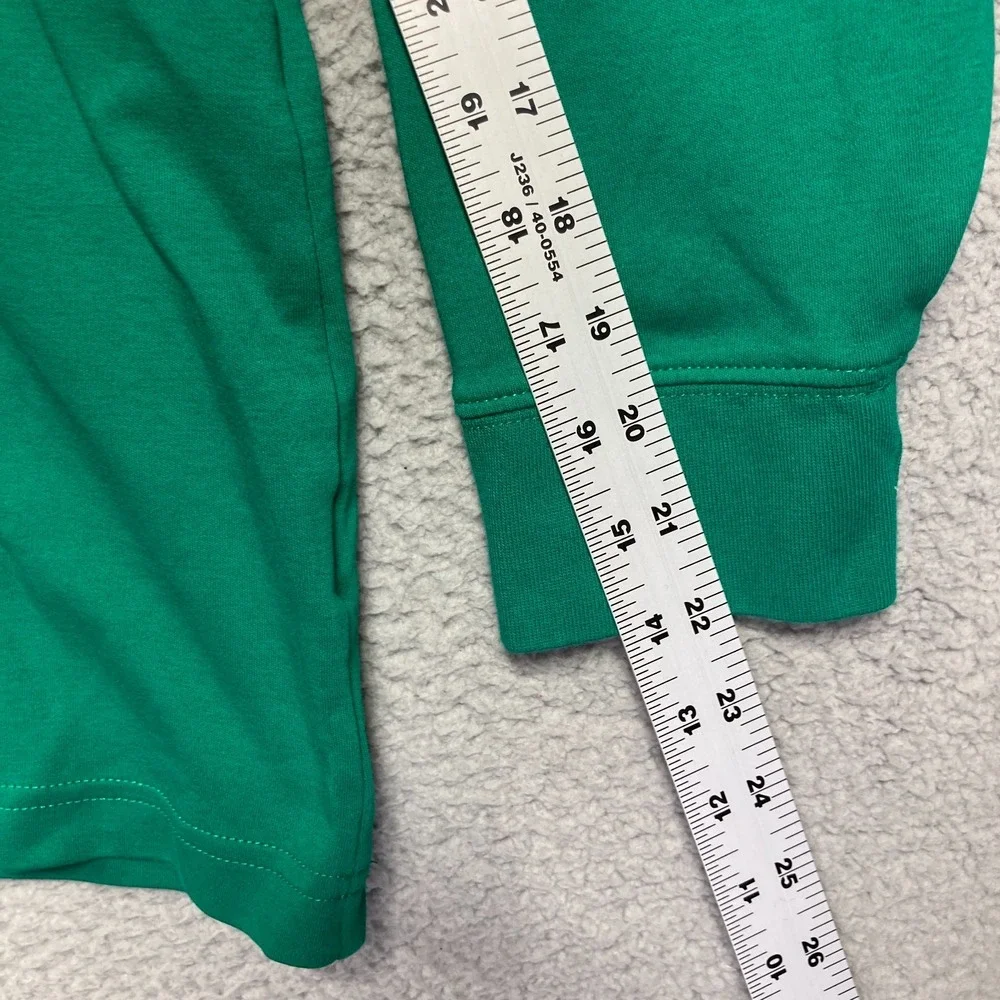 Lands' End Mock Neck Shirt Womens Plus 3X Green Relaxed Fit Long Sleeve Stretch - Picture 4 of 11